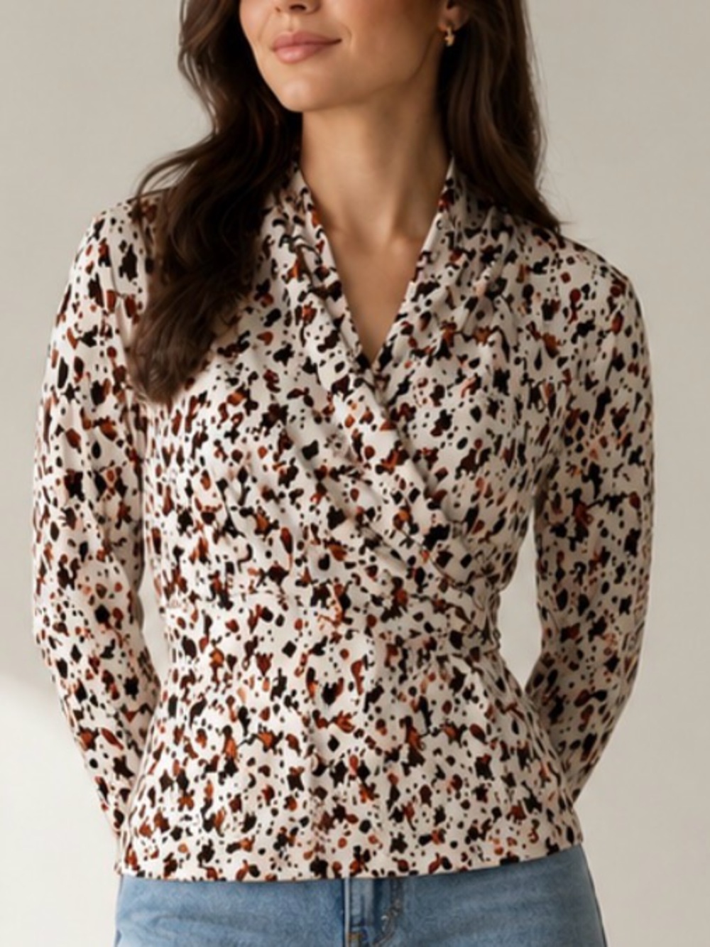 DKNY Women's Multicolor Printed  Blouse